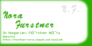 nora furstner business card